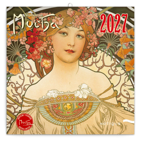 Nástěnný poznámkový kalendář 2027 Alfons Mucha