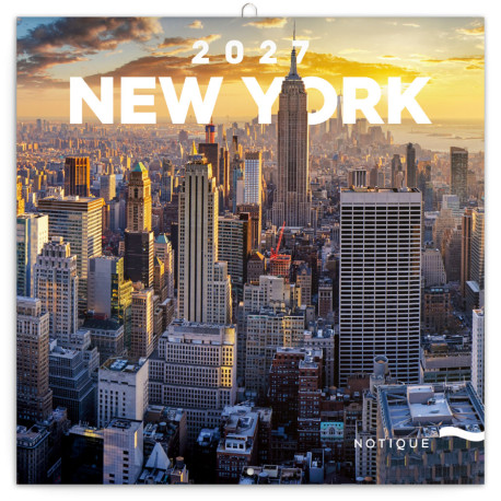 Nástěnný poznámkový kalendář 2027 New York