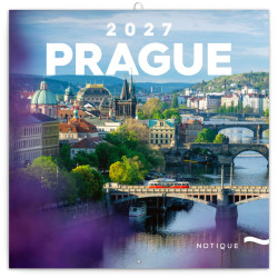 Nástěnný poznámkový kalendář 2027 Praha