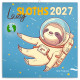 Nástěnný poznámkový kalendář 2027 Pohodoví lenochodi