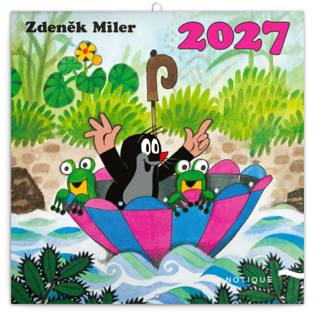 Nástěnný poznámkový kalendář 2027 Krteček