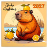 Nástěnný poznámkový kalendář 2027 Rozverné kapybary