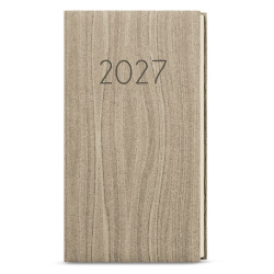 Týdenní diář 2027 Jakub Wood kapesní - světle hnědá