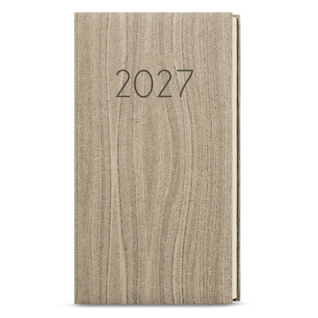 Týdenní diář 2027 Jakub Wood kapesní - světle hnědá