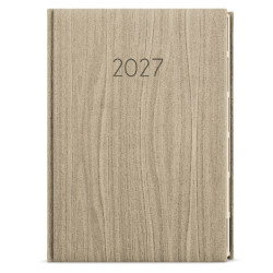 Týdenní diář 2027 Oskar Wood A5 - světle hnědá