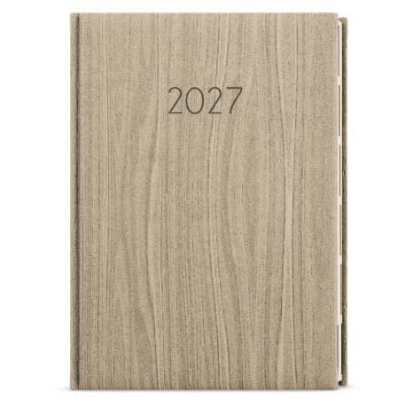 Týdenní diář 2027 Oskar Wood A5 - světle hnědá
