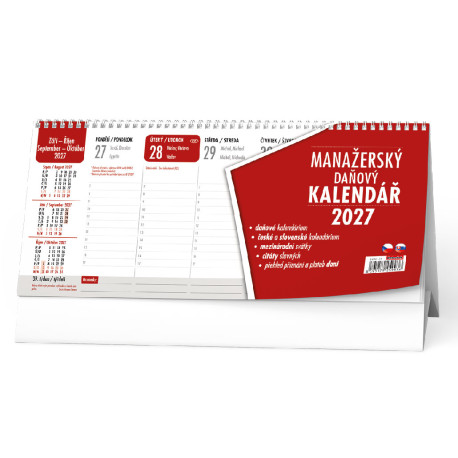 Stolní kalendář 2027 Manažerský kalendář 