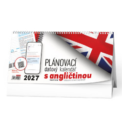 Stolní kalendář 2027 Plánovací daňový kalendář s angličtinou        