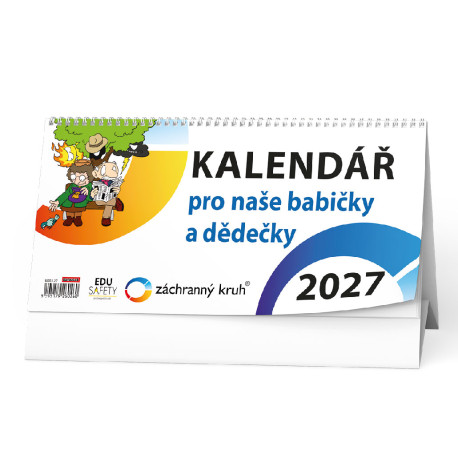 Stolní kalendář 2027 Kalendář pro naše babičky a dědečky