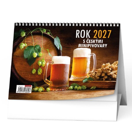 Stolní kalendář 2027 Rok 2027 s českými minipivovary