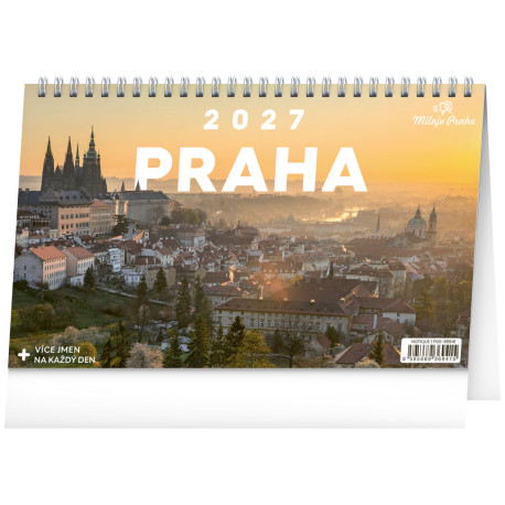 Stolní kalendář 2027 Praha - Miluju Prahu