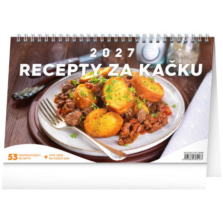 Stolní kalendář 2027 Recepty za kačku