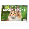 Stolní kalendář 2027 Kočky - Mačky CZ/SK