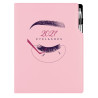 Diář DESIGN denní A4 2027 - světle růžová - Kosmetický Eyelashes