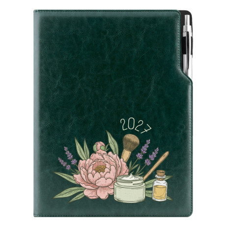 Diář DESIGN denní A4 2027 - zelená - Rituals