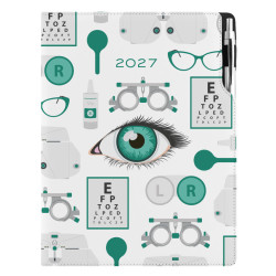 Diář DESIGN denní A4 2027 - bílá - Oční