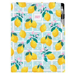 Diář DESIGN denní A4 2027 - bílá - Lemon