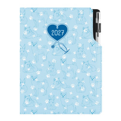 Diář DESIGN denní B6 2027 - světle modrá - Veterinář