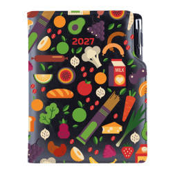 Diář DESIGN týdenní speciál A5 2027 - černá - Food