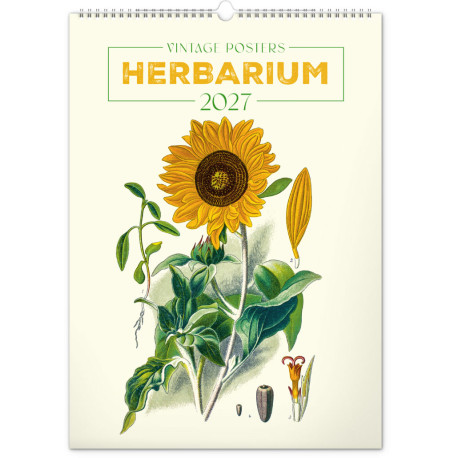 Nástěnný kalendář 2027 Vintage plakáty - Herbář