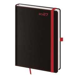 Denní diář A5 2027 Black Red 