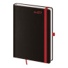 Týdenní diář A5 2027 Black Red 