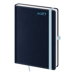 Týdenní diář A5 2027 Double Blue 