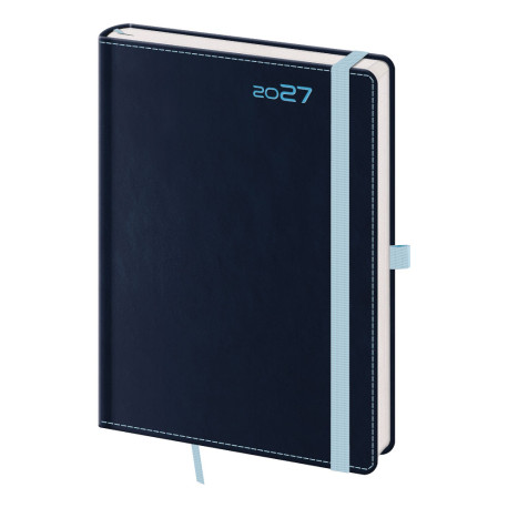 Týdenní diář A5 2027 Double Blue 