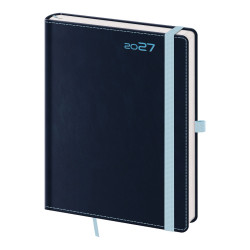 Týdenní diář B6 2027 Double Blue 