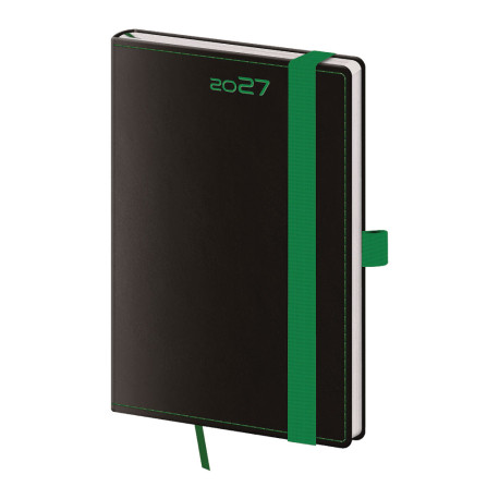 Týdenní kapesní diář 2027 Black Green