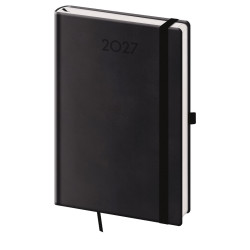 Týdenní diář s poznámkami A5 2027 Print Plus - černá
