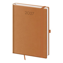 Denní diář A5 2027 Print Plus - přírodní hnědá