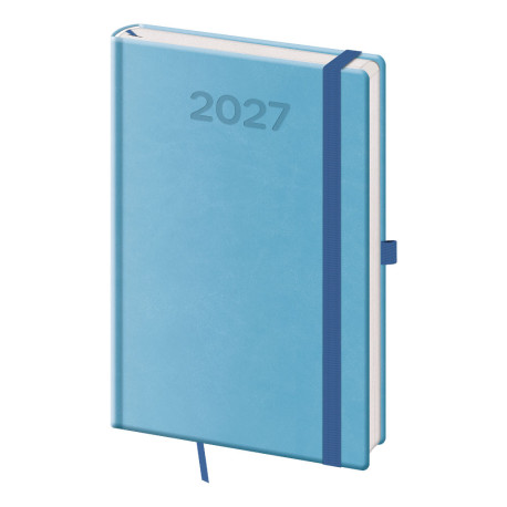 Týdenní diář s poznámkami A5 2027 Print Pop - světle modrá