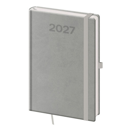 Týdenní diář s poznámkami A5 2027 Print Pop - šedá