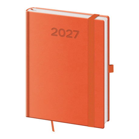 Denní diář B6 2027 Print Pop - oranžová