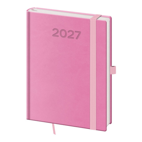 Týdenní diář B6 2027 Print Pop - růžová