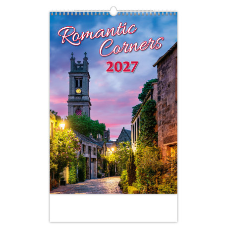 Nástěnný kalendář 2027 - Romantic Corners
