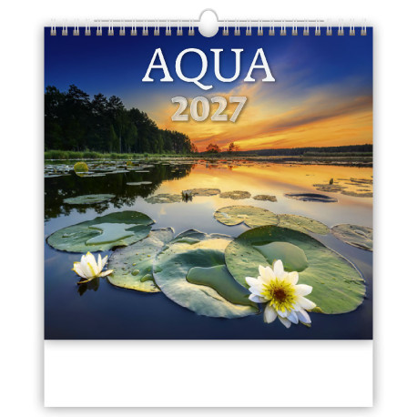 Nástěnný kalendář 2027 - Aqua