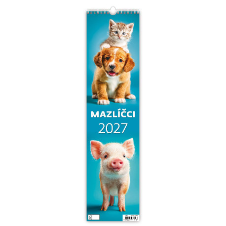 Nástěnný kalendář 2027 Kravata - Mazlíčci