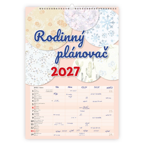 Nástěnný kalendář 2027 - Rodinný plánovač  