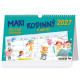 Stolní kalendář 2027 - MAXI RODINNÝ plánovací kalendář s háčkem  