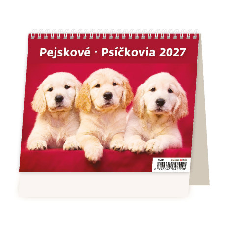 Stolní kalendář 2027 - MiniMax Pejskové/Psíčkovia