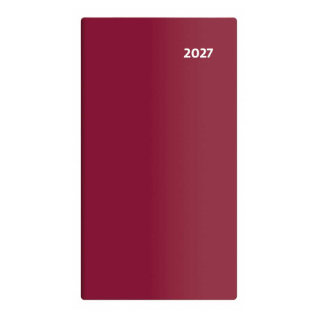 Kapesní diář čtrnáctidenní 2027 - Torino - bordó