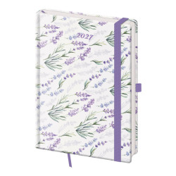 Denní diář A5 2027 Vario - Lavender s gumičkou