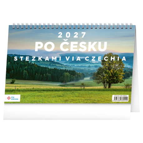 Stolní kalendář 2027 Po Česku stezkami Via Czechia