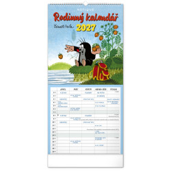 Nástěnný kalendář 2027 Rodinný plánovací Krteček