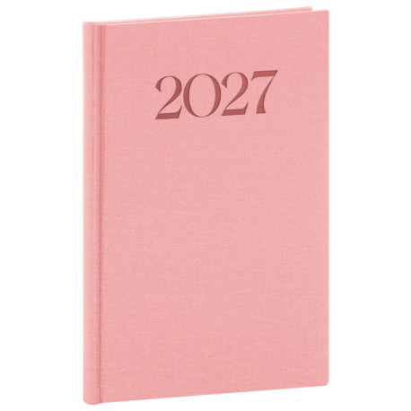 Týdenní diář 2027 A5 Biella - růžová