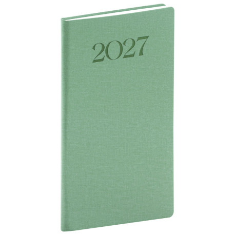 Týdenní diář 2027 kapesní Biella - zelená