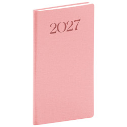 Týdenní diář 2027 kapesní Biella - růžová
