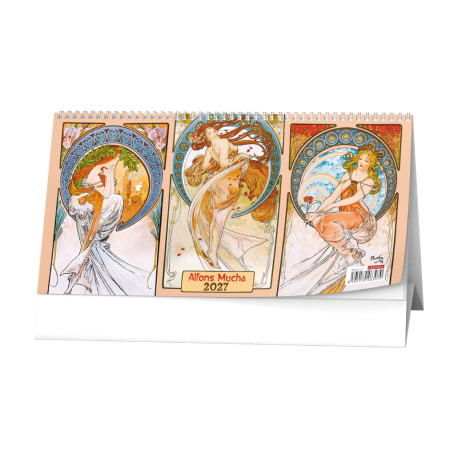 Stolní čtrnáctidenní kalendář 2027 Alfons Mucha
